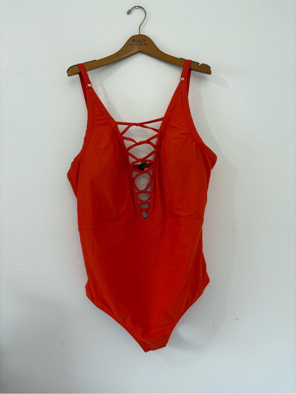torrid Red  One-Piece Swimsuit with Lace-Up Front